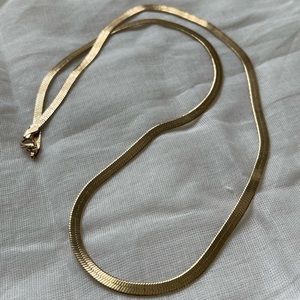 Gold color long necklace